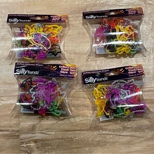 Silly Bandz Elastic Silicone Bracelets Halloween shapes Bands, 4 packs of 24